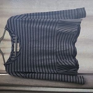 XS We The Free | Free People | Striped Blue Crop Top Sweater